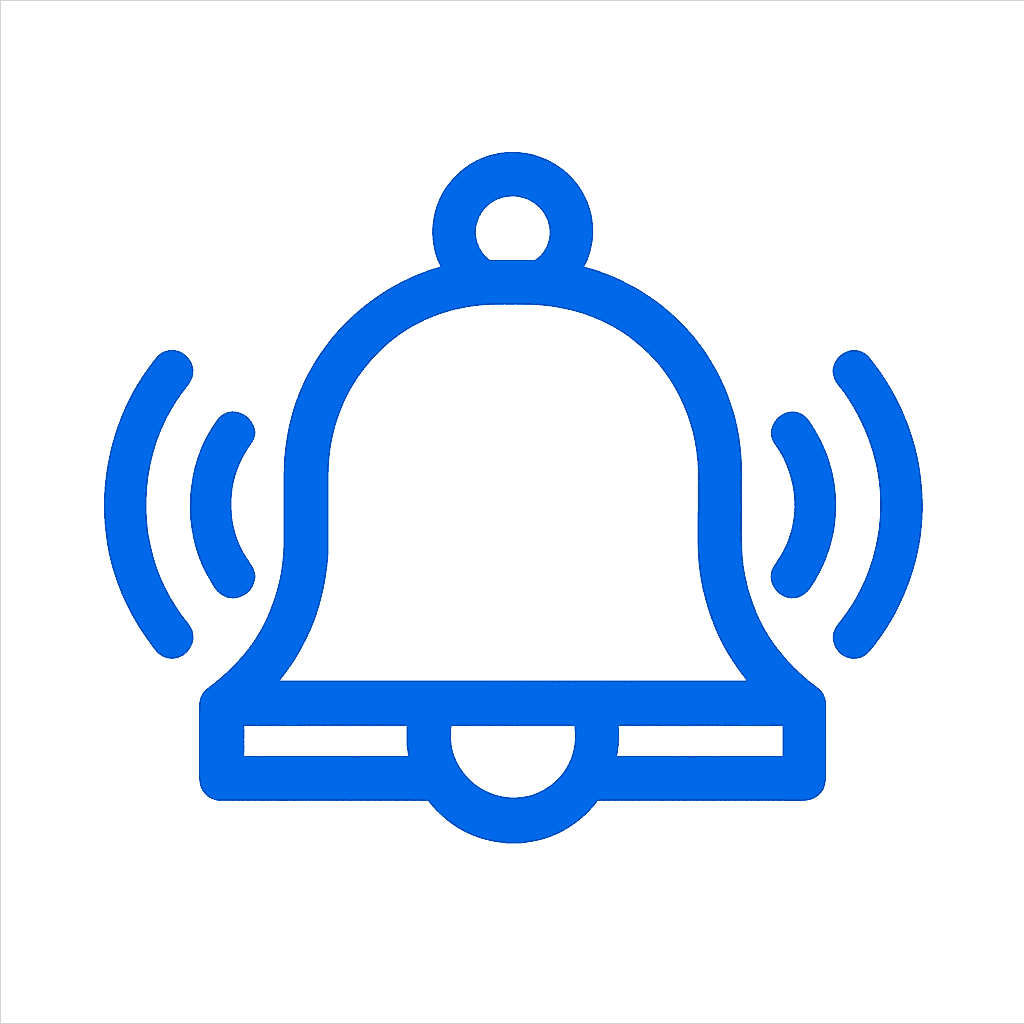 Icon chuông báo động trong hệ thống an ninh