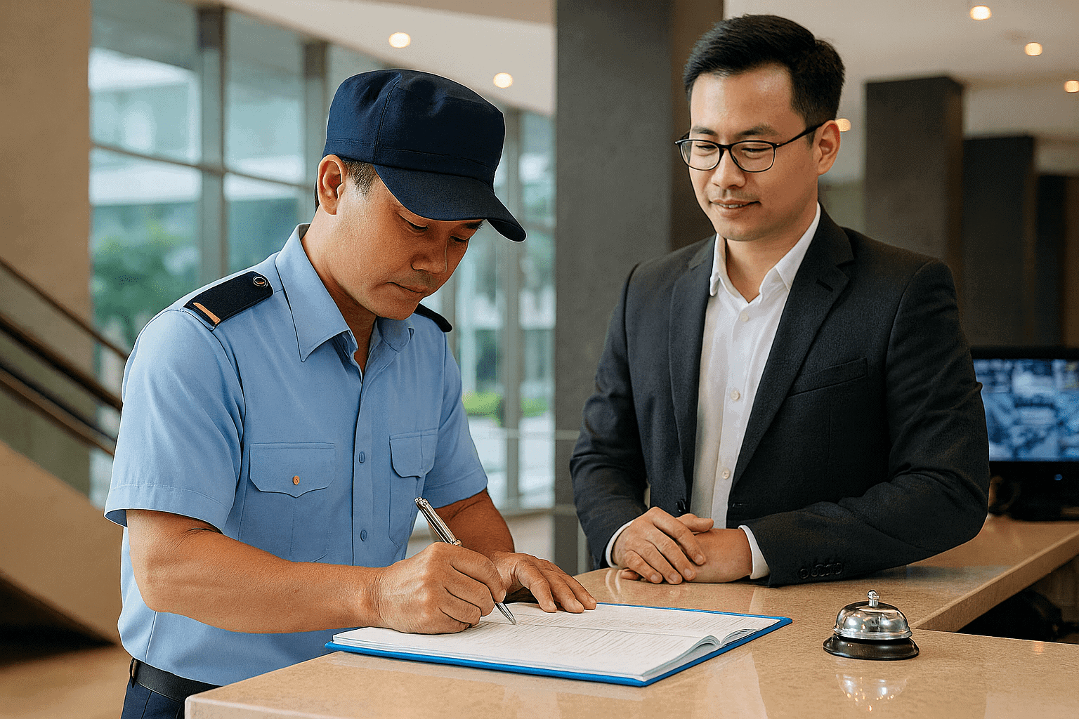 Công ty bảo vệ thực hiện quy trình bàn giao ca trực minh bạch