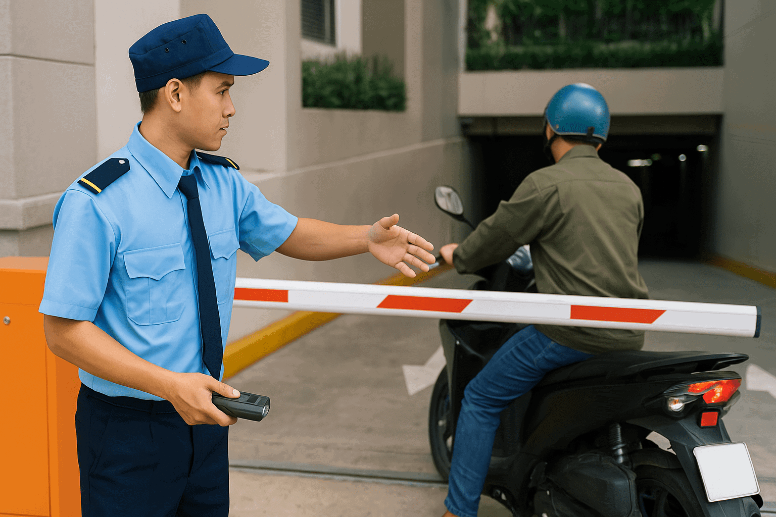Việc làm bảo vệ Quận 3 quản lý bãi xe chung cư, quét thẻ ra vào