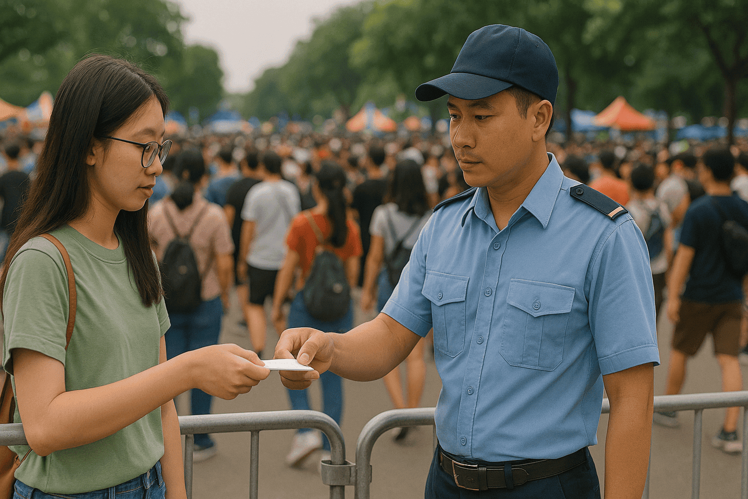 Việc làm bảo vệ Quận 1 tại sự kiện cộng đồng đông khách