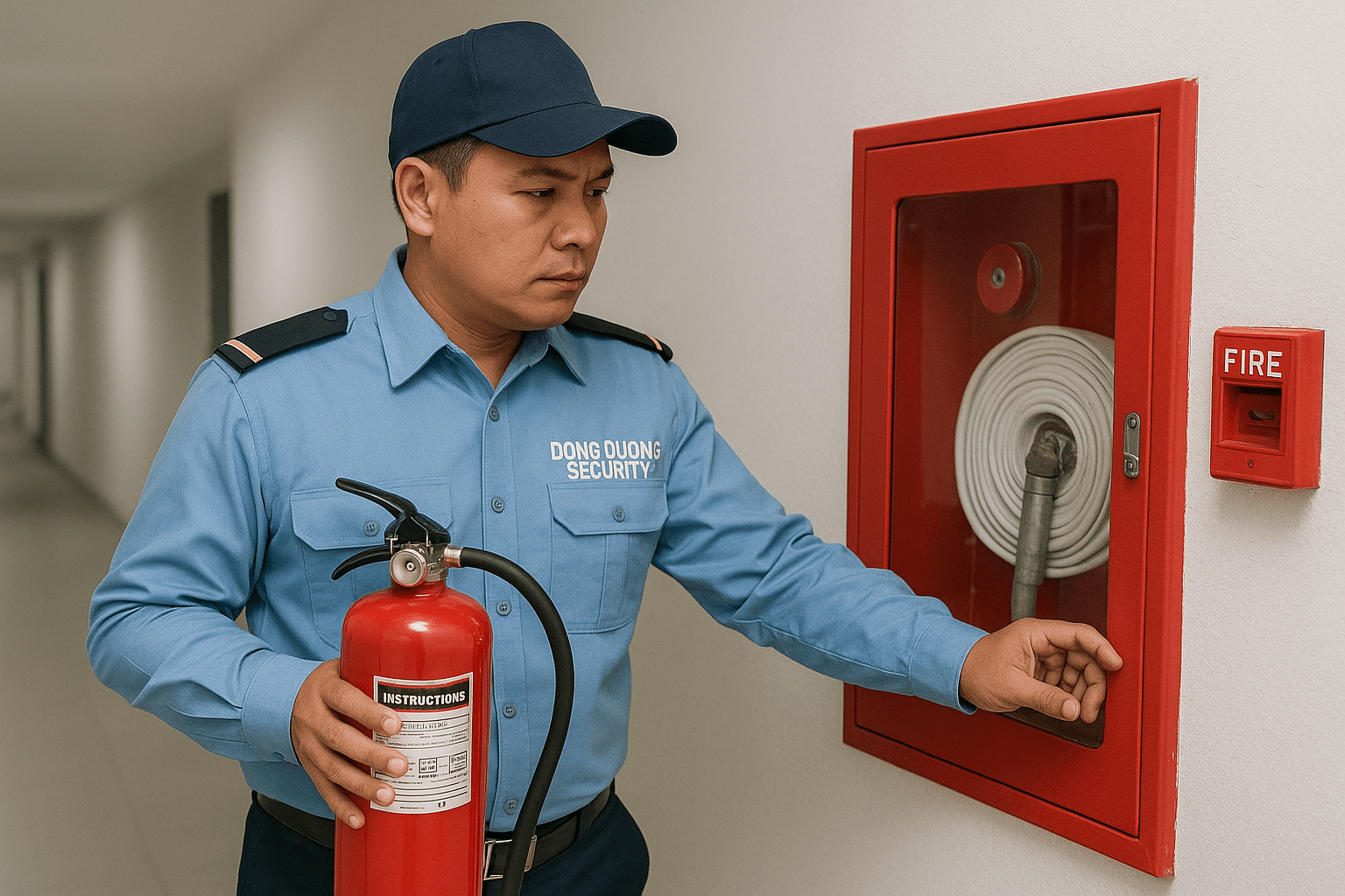 Đông Dương thường xuyên kiểm tra hệ thống báo cháy, bình chữa cháy