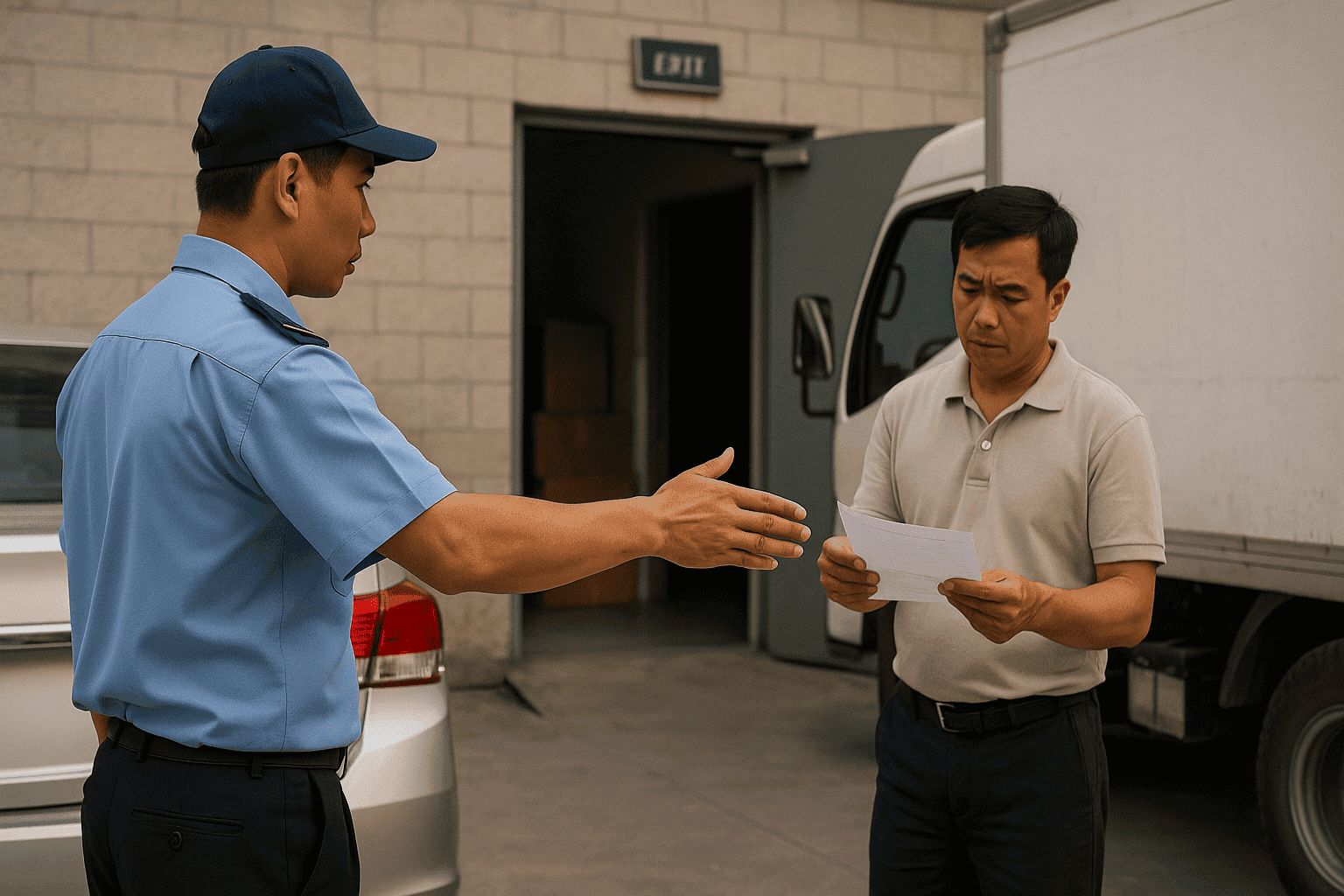 Kiểm soát bãi xe dịch vụ bảo vệ nhà hàng