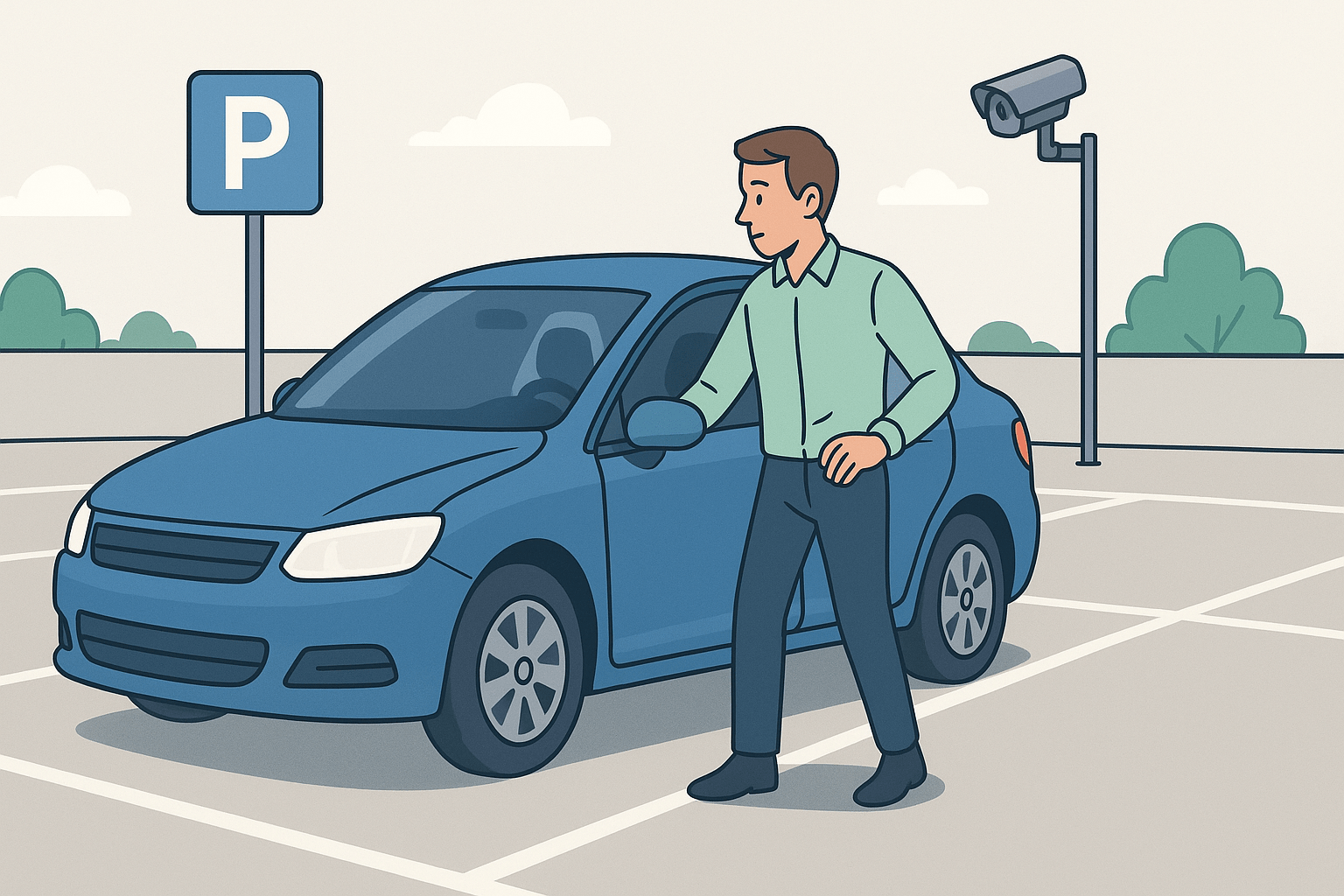 Lùi vào chỗ đậu xe, chọn chỗ đậu xe hợp lý