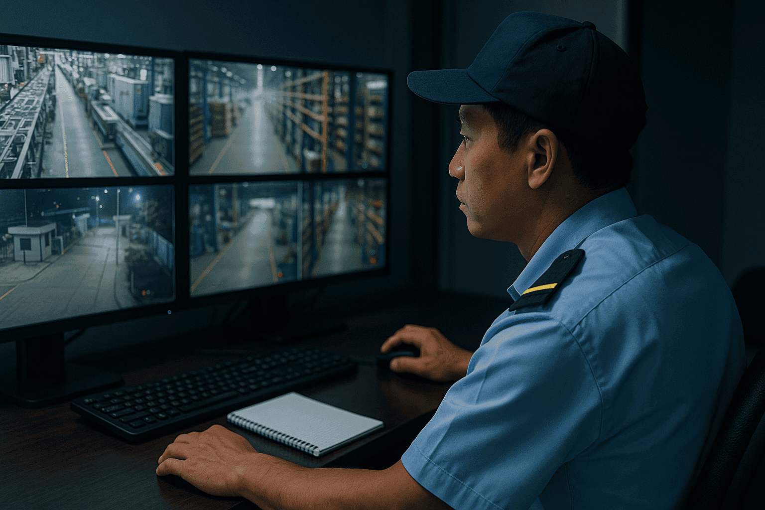 Giám sát CCTV trung tâm cho dịch vụ bảo vệ nhà máy