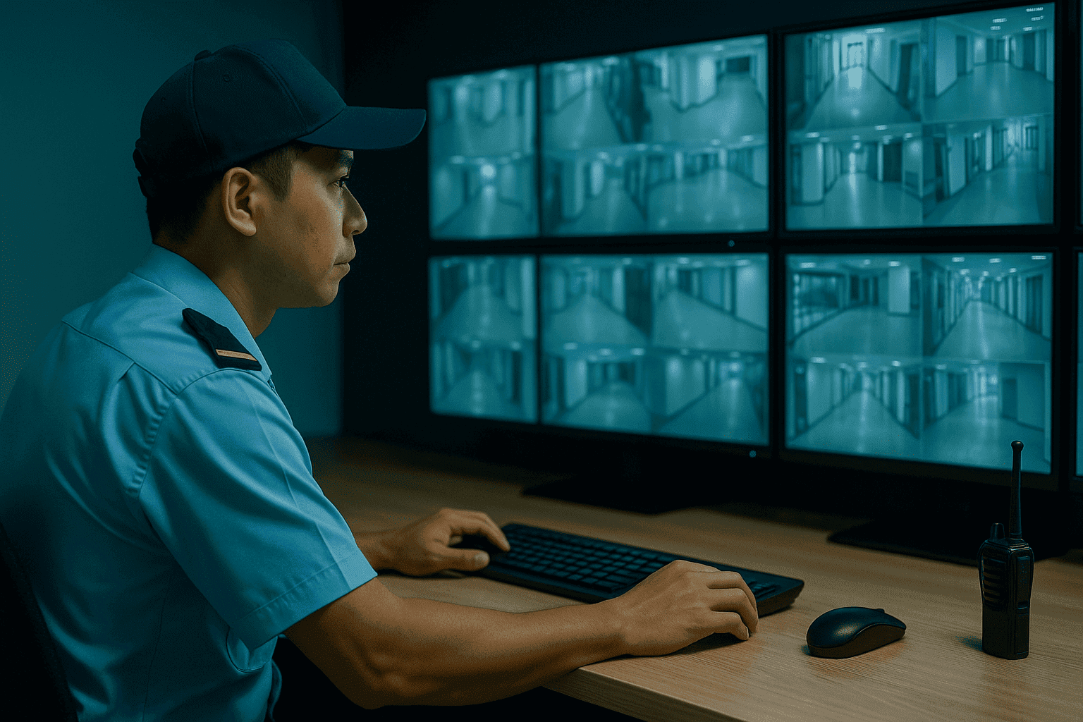 Giám sát CCTV trung tâm dịch vụ bảo vệ tòa nhà