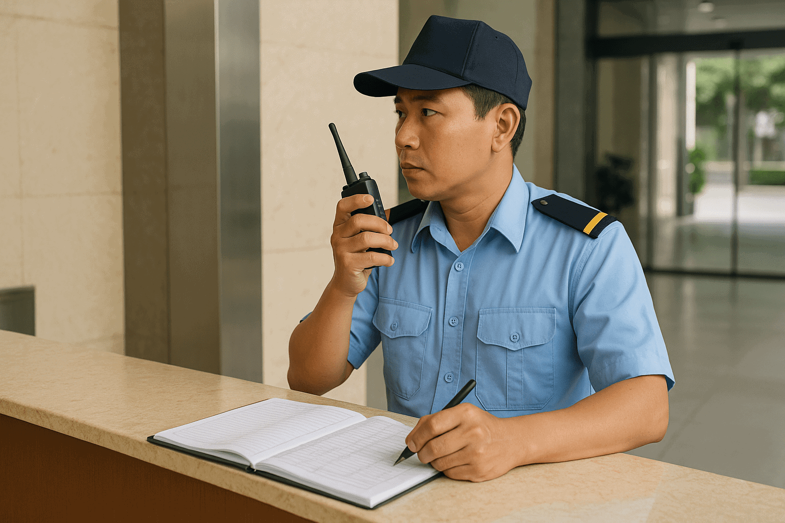 Việc làm bảo vệ Quận 3 trực sảnh tòa nhà, kiểm soát khách ra vào