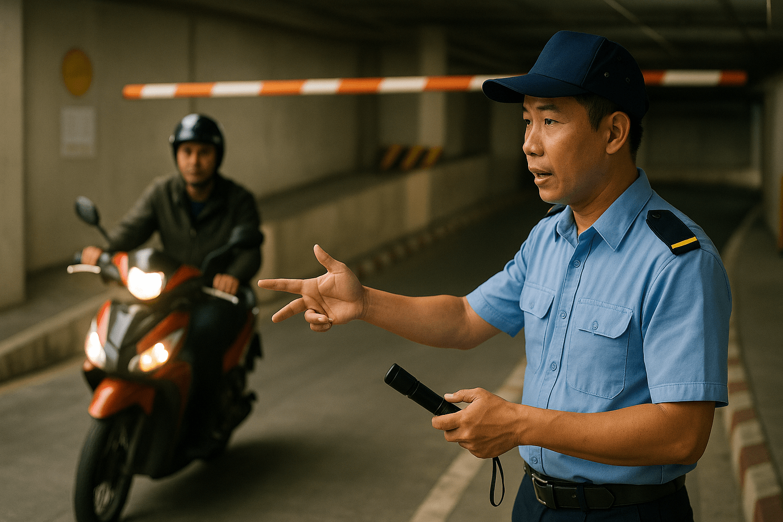Việc làm bảo vệ Quận 12 điều phối lối xuống hầm chung cư
