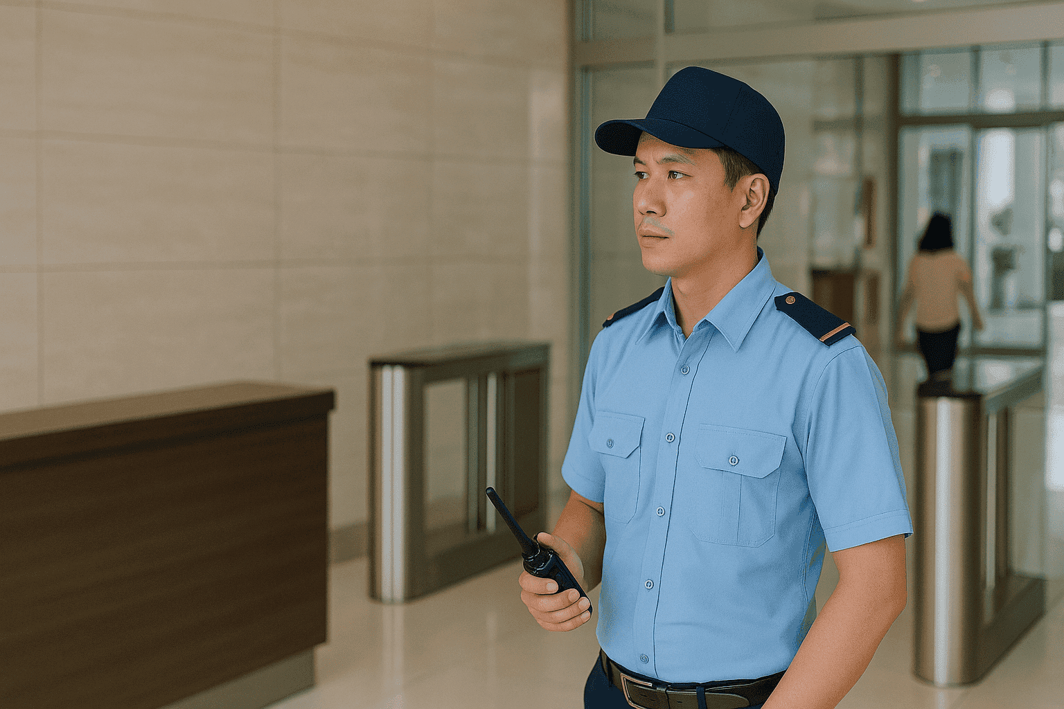 Bảo vệ sảnh chung cư chuyên nghiệp trong việc làm bảo vệ Quận 4