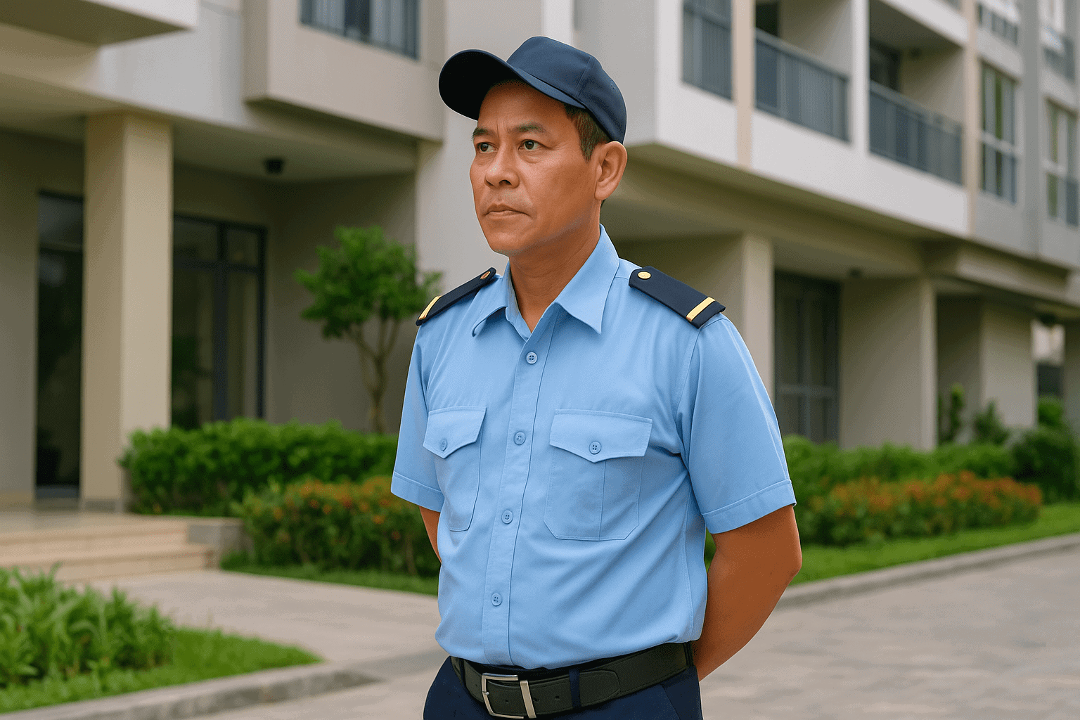 Bảo vệ chung cư trực cổng lương bảo vệ 24 tiếng