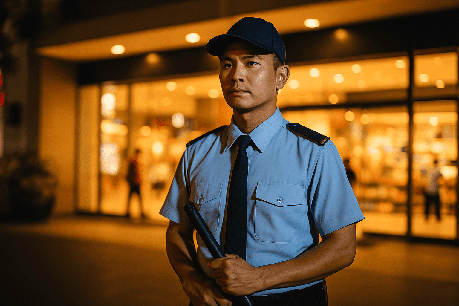 Bảo vệ tuần tra siêu thị buổi tối mức lương bảo vệ ổn định