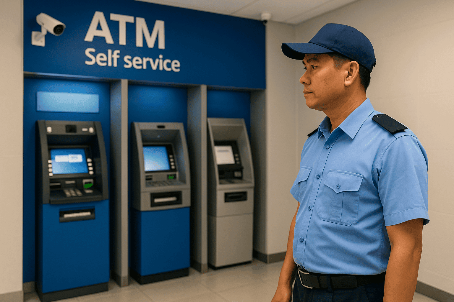Kiểm soát khu vực ATM trong nghiệp vụ tuần tra an ninh ngân hàng