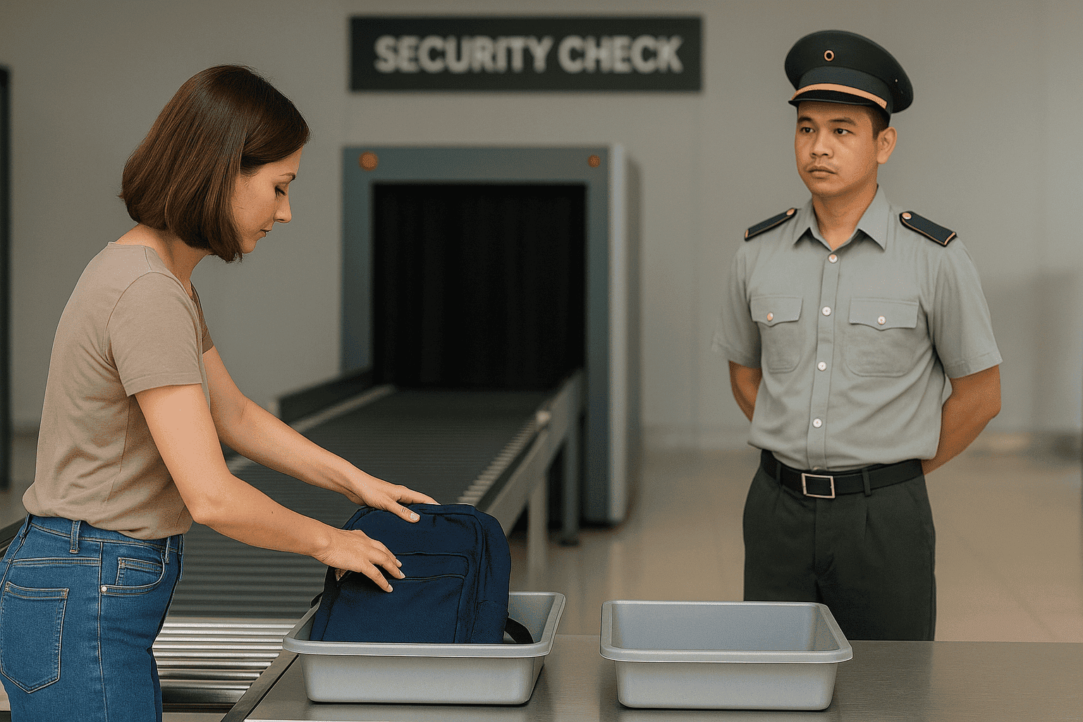 Quy trình an ninh hàng không tại khu soi chiếu sân bay