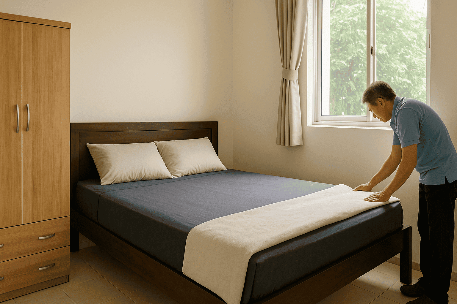 Tìm việc giữ vườn cho hai vợ chồng có phòng ở sạch