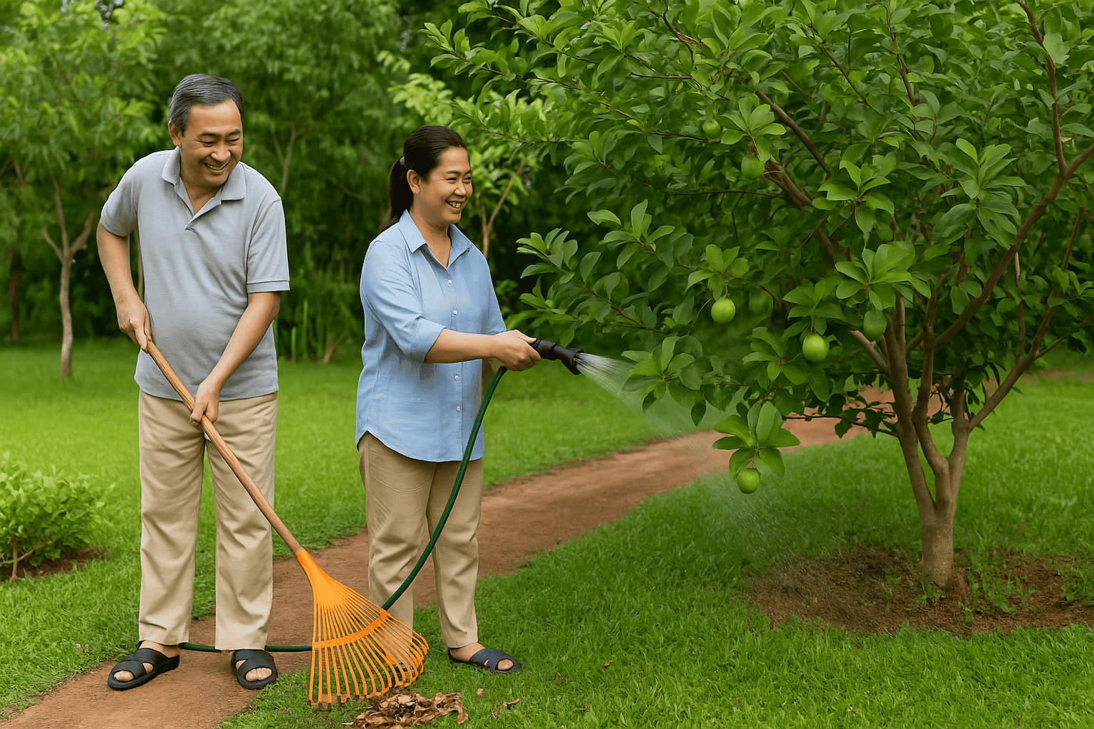 Việc làm bao ăn ở Cần Thơ giữ vườn cặp đôi